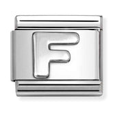 Nomination Composable Classic Link 330113/06 Letter F in 925 Silver